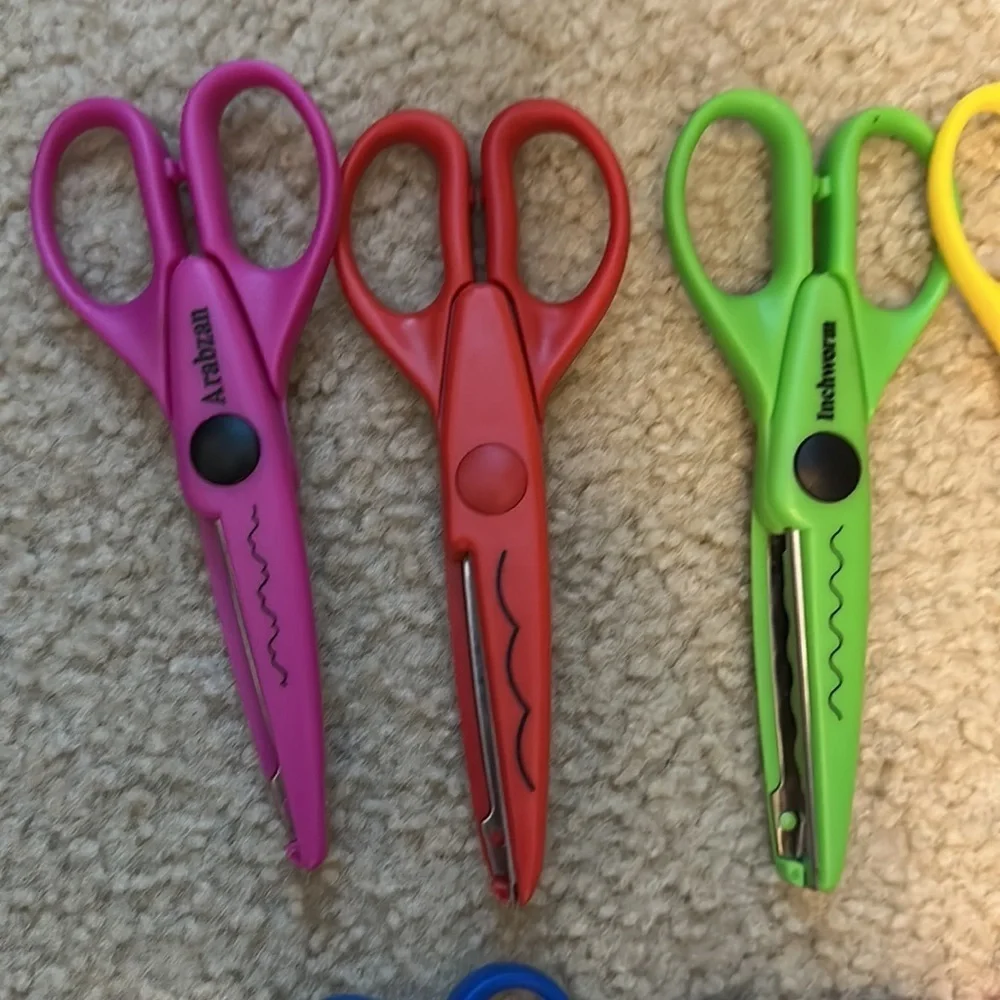 Crafting scissors set of nine